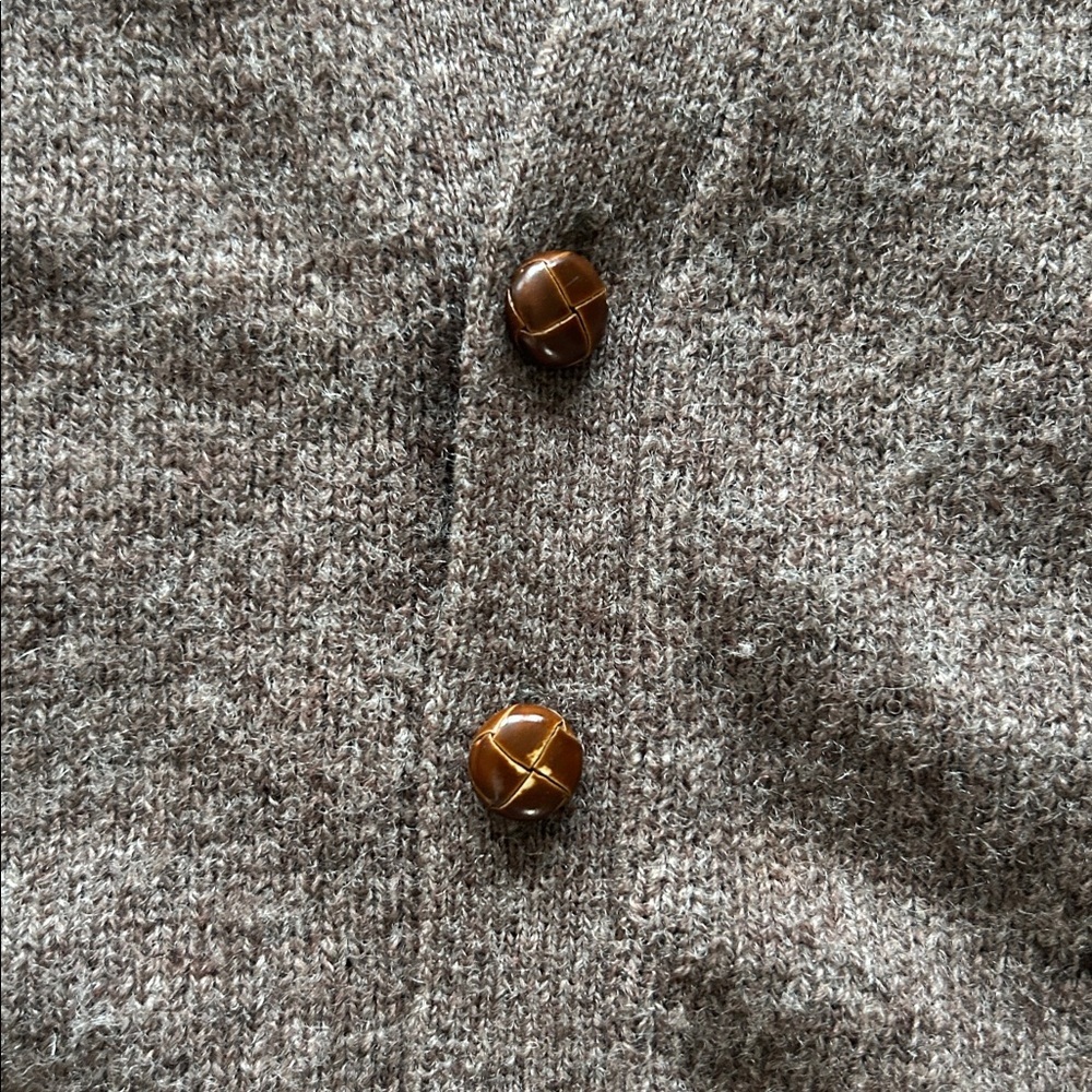 Braemar Argyle Vest Scottish shetland Wool Brown Pastel Diamond Pattern size L - Picture 2 of 9